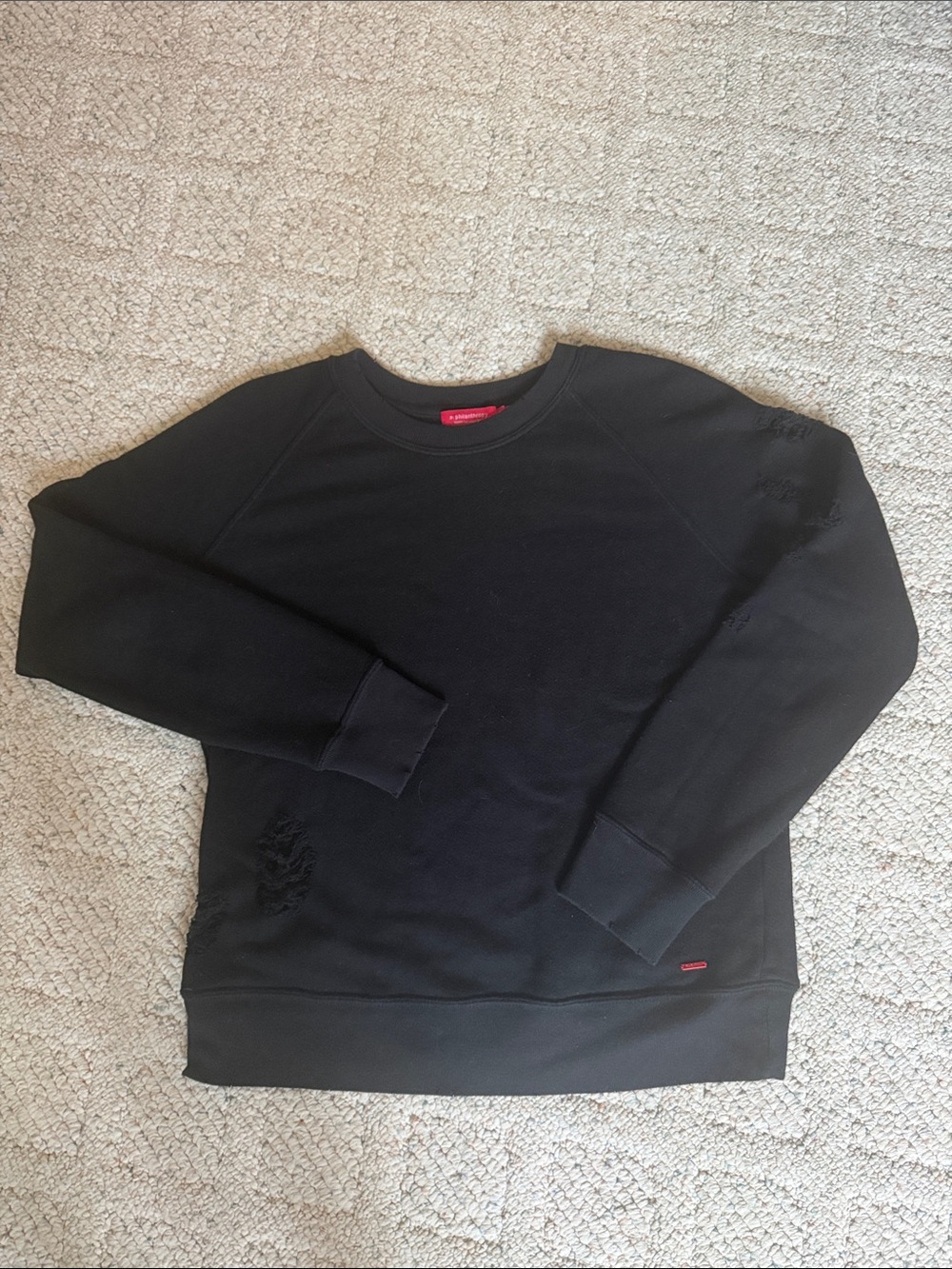 n:PHILANTHROPY Men's Black Crewneck Sweater